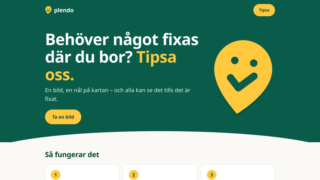 plendo.com: does something need fixing where you live? Tip us. Take a photo, more people agree, fixed.