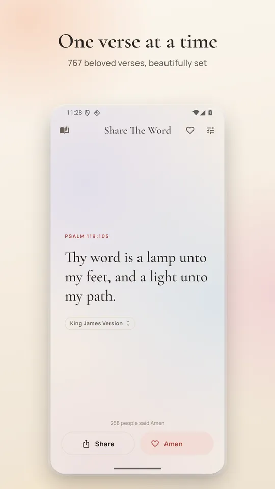 One verse at a time: 767 beloved verses, beautifully set