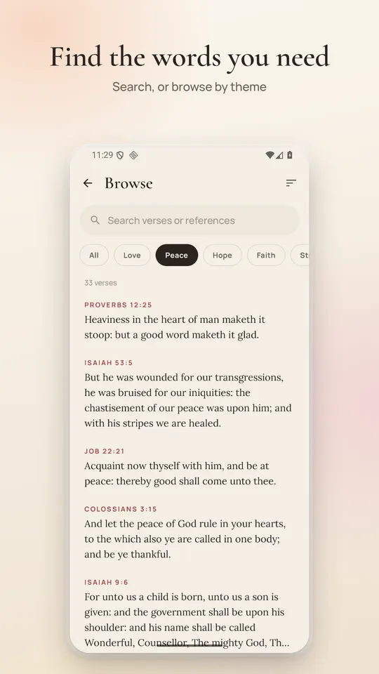 Find the words you need: search, or browse by theme