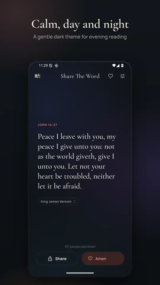 Calm, day and night: a gentle dark theme for evening reading