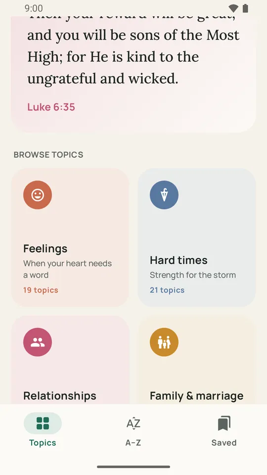 Browsing the topic groups