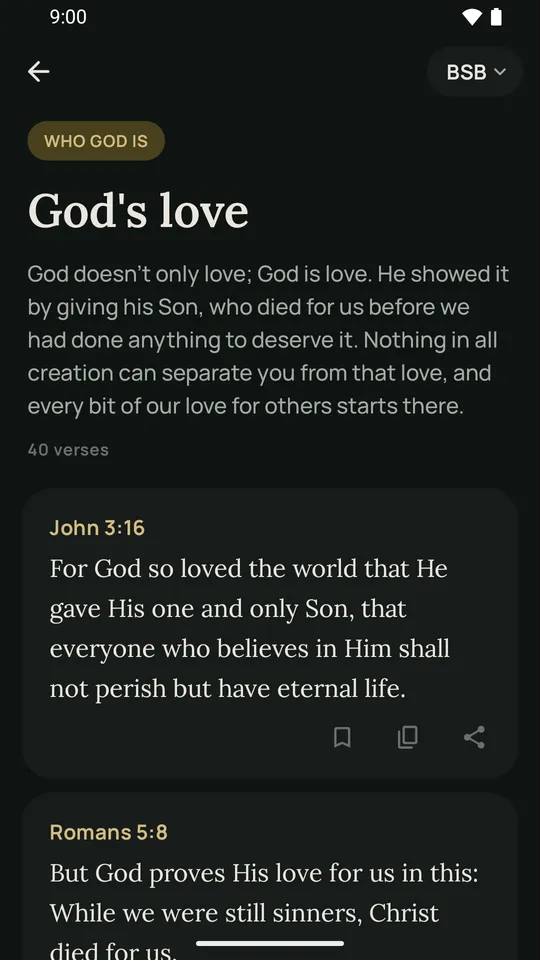The dark theme: the topic God's love